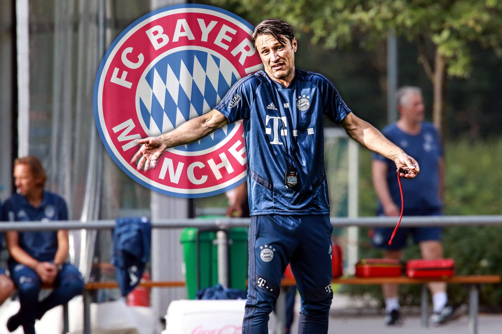 Voll bei der Sache: Bayern-Trainer Niko Kovac auf dem Fußballplatz in Rottach-Egern. Voll bei der Sache: Bayern-Trainer Niko Kovac auf dem Fußballplatz in Rottach-Egern.