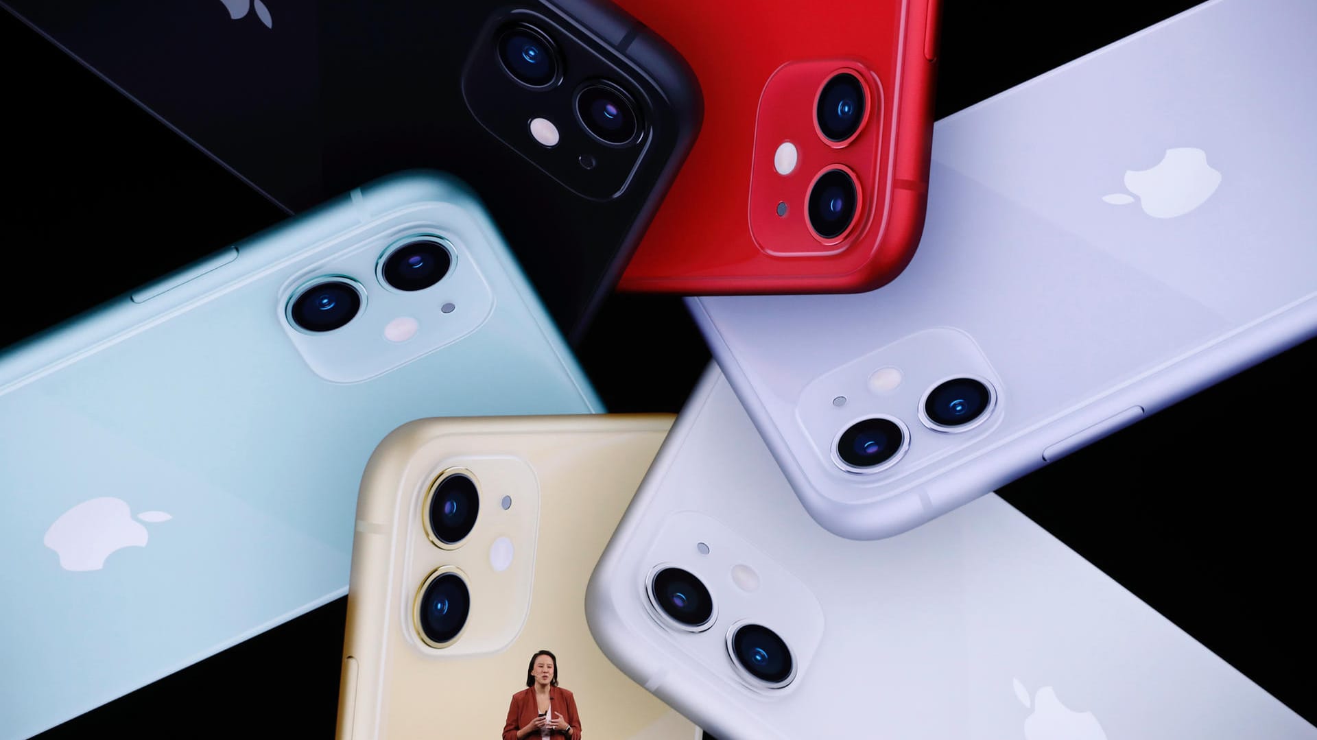 Bei einem Live-Event in Kalifornien stellt Apple die neue iPhone-Generation vor: Das iPhone 11 wird in sechs verschiedenen Farben erhältlich sein. Bei einem Live-Event in Kalifornien stellt Apple die neue iPhone-Generation vor: Das iPhone 11 wird in sechs verschiedenen Farben erhältlich sein.