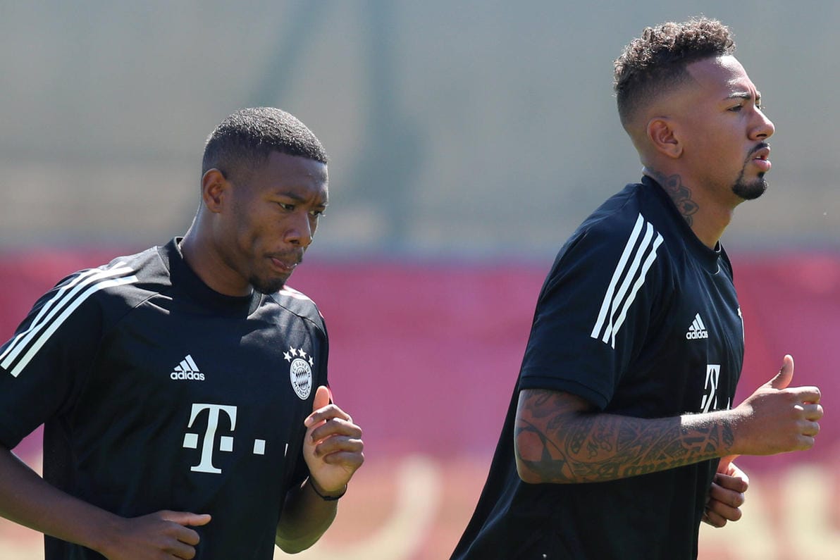 David Alaba (l.) und Jérôme Boateng: Die Bayern-Verteidiger sind bald womöglich nicht mehr in München aktiv. David Alaba (l.) und Jérôme Boateng: Die Bayern-Verteidiger sind bald womöglich nicht mehr in München aktiv.