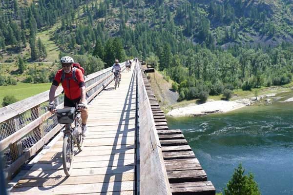 Radfahren in den Rocky Mountains. Radfahren in den Rocky Mountains.