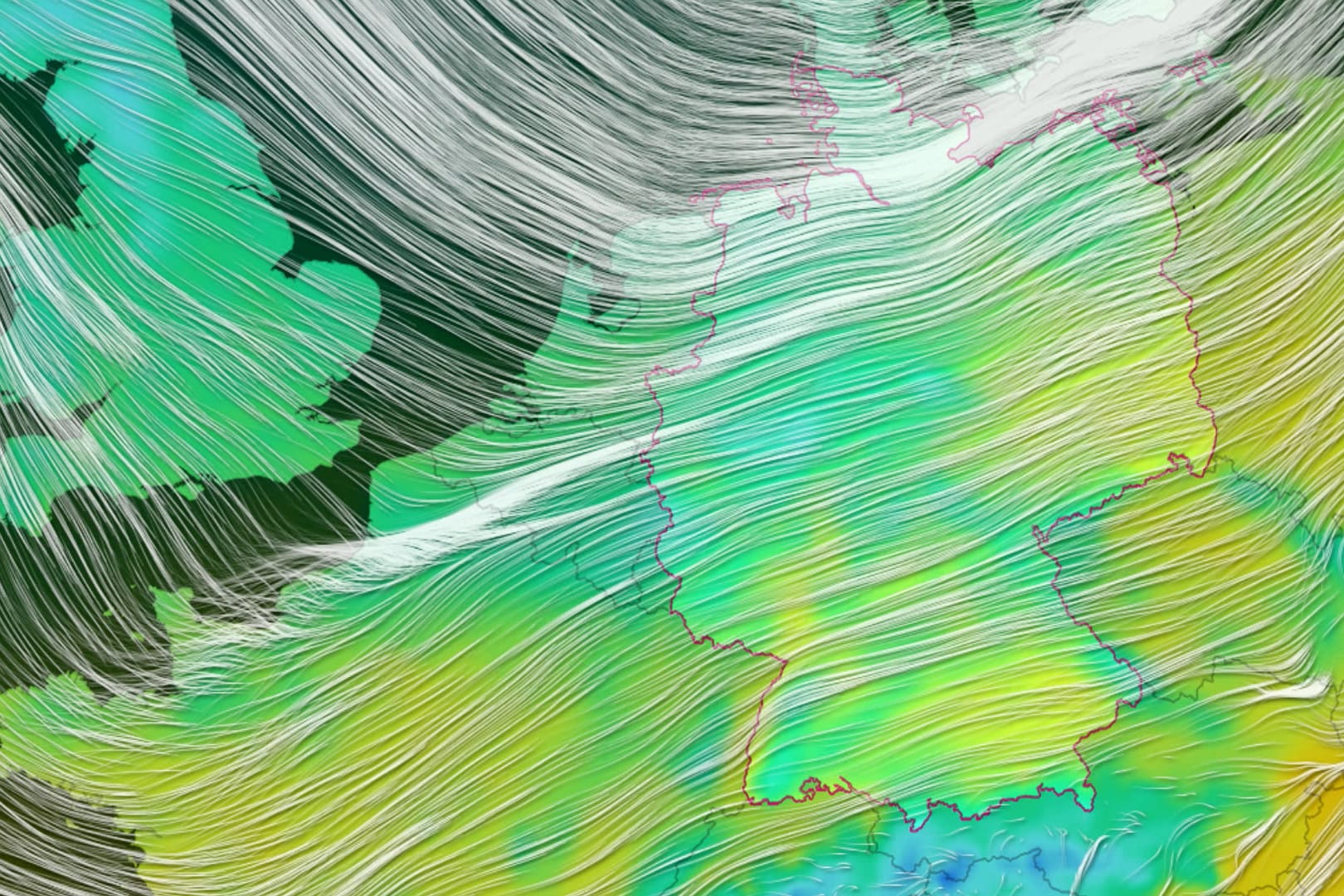 Mit dem Sturm kommt die Kälte: Die Animation zeigt, dass eine Kaltfront über Deutschland hinweg zieht. Mit dem Sturm kommt die Kälte: Die Animation zeigt, dass eine Kaltfront über Deutschland hinweg zieht.