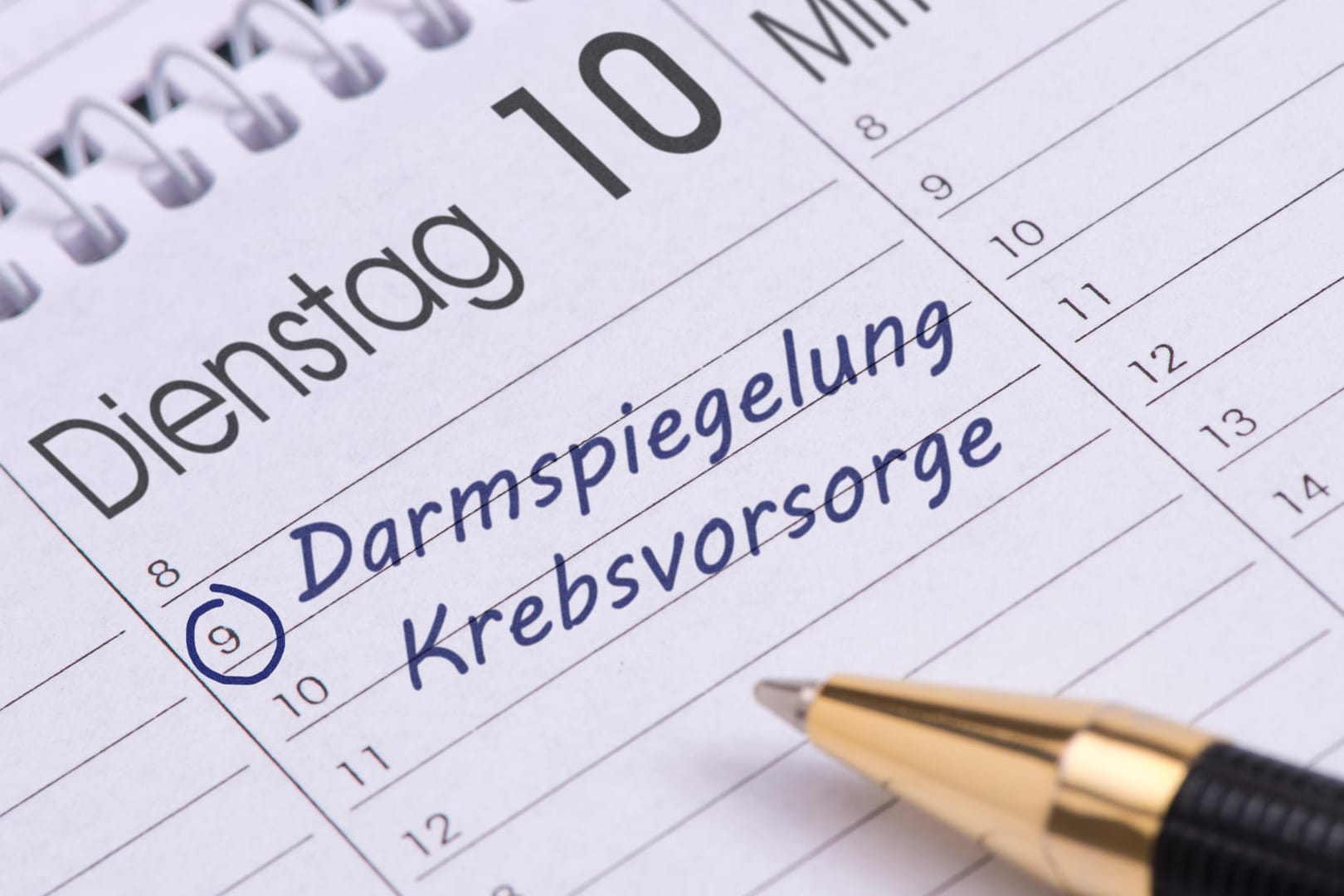 Kalendereintrag für Darmspiegelung Kalendereintrag für Darmspiegelung