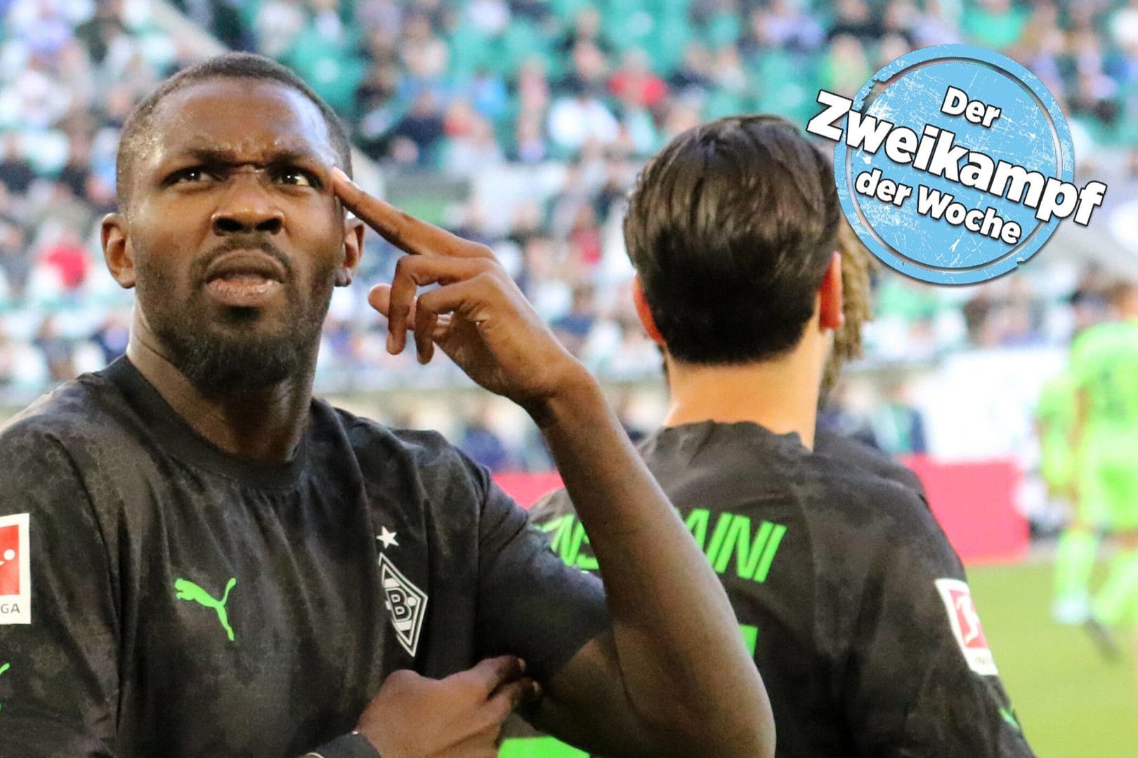 Marcus Thuram jubelte gegen Wolfsburg zweimal mit einer neuen Geste, deren Bedeutung er allerdings nicht verriet. Trainer Farke kommentierte: "Keine Ahnung, was es damit auf sich hat. Das ist mir auch wurst." Marcus Thuram jubelte gegen Wolfsburg zweimal mit einer neuen Geste, deren Bedeutung er allerdings nicht verriet. Trainer Farke kommentierte: "Keine Ahnung, was es damit auf sich hat. Das ist mir auch wurst."