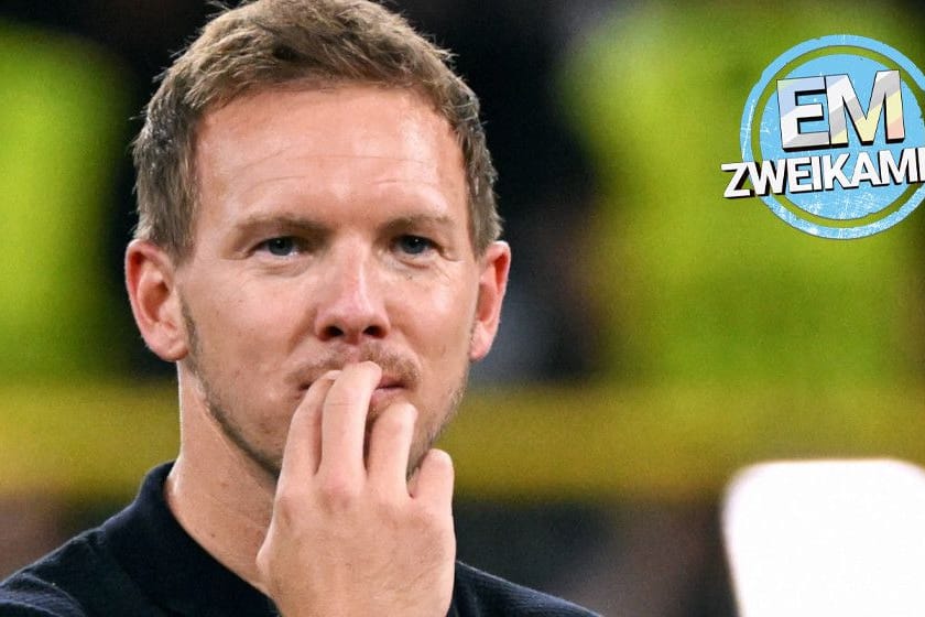 Nachdenklich: Julian Nagelsmann nach dem 2:0 gegen Dänemark im EM-Viertelfinale. Nachdenklich: Julian Nagelsmann nach dem 2:0 gegen Dänemark im EM-Viertelfinale.