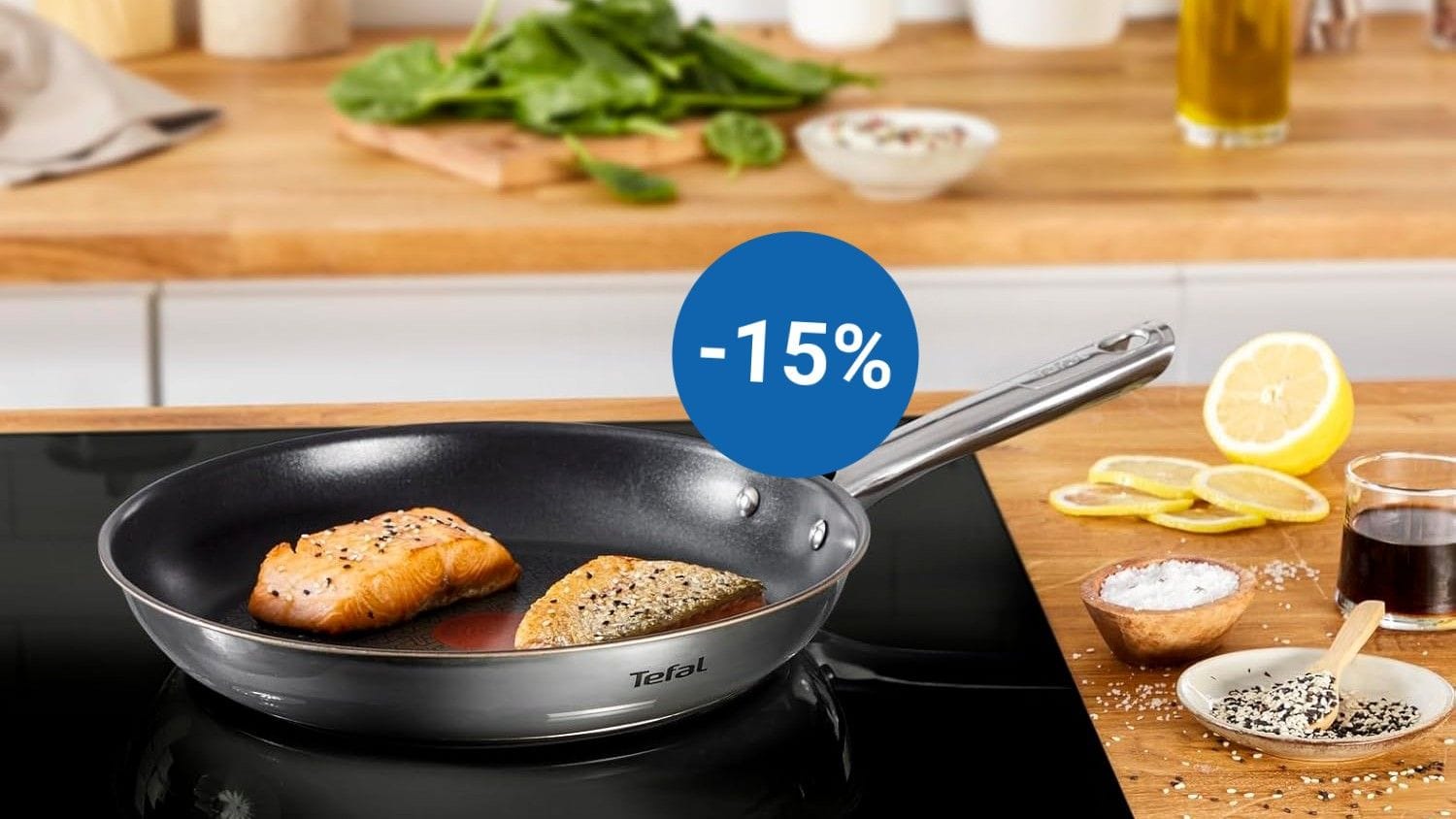 Die vielseitigen Duetto-Pfannen von Tefal sind bei Amazon momentan besonders günstig.